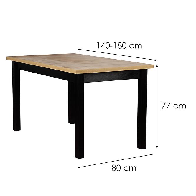 Jedálenská zostava Alia 1+6 Artisan/Čierna