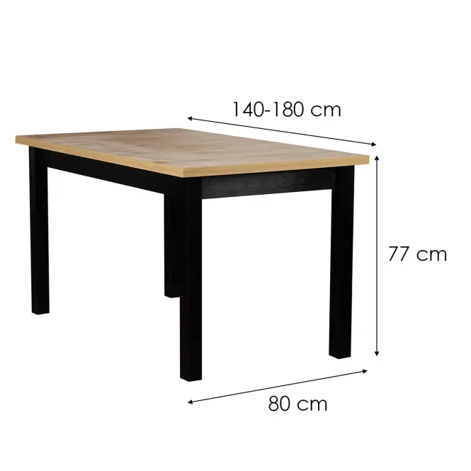 Jedálenská zostava Alia 1+6 Artisan/Čierna,2