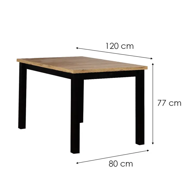 Jedálenská zostava Mona 1+4 Artisan/Čierna,2