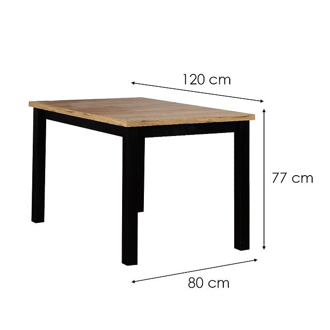 Jedálenská zostava Mona 1+4 Artisan/Čierna,2