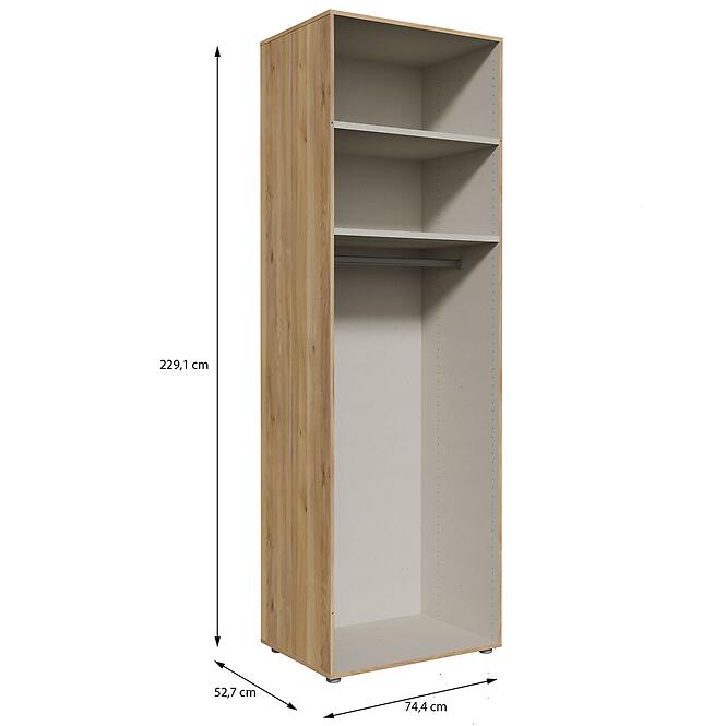 Korpus Skrine Moduklix 74,4x230,1 Dub Mauvella