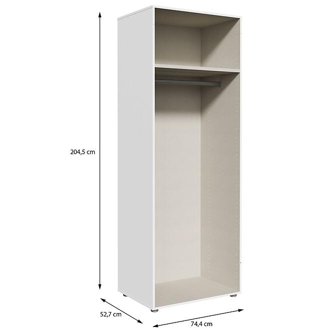 Korpus Skrine Moduklix 74,4x204,5 Biely