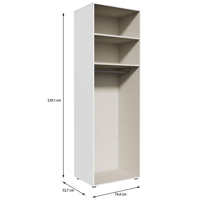 Korpus Skrine Moduklix 74,4x230,1 Biely