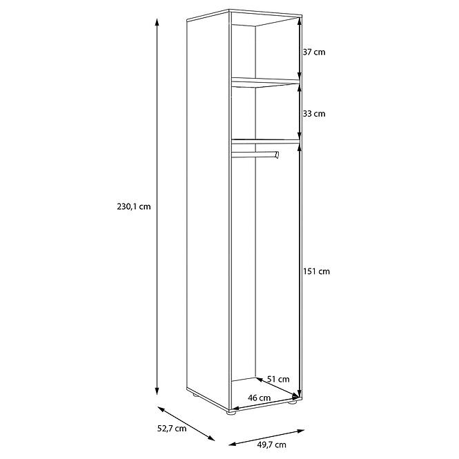 Korpus Skrine Moduklix 49,7x230,1 Piesok
