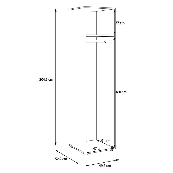 Korpus Skrine Moduklix 49,7x204,5 Dub Cabezone