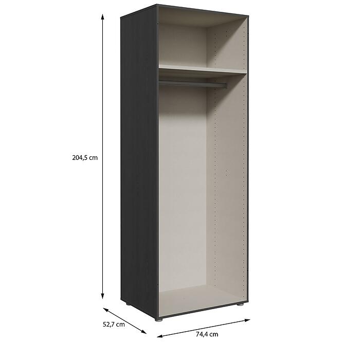 Korpus Skrine Moduklix 74,4x204,5 Dub Cabezone