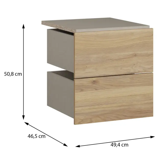 Zásuvky 2 ks Moduklix Do Korpus 49,4 Dub Mauvella