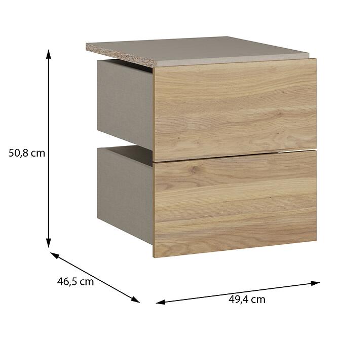 Zásuvky 2 ks Moduklix Do Korpus 49,4 Dub Mauvella