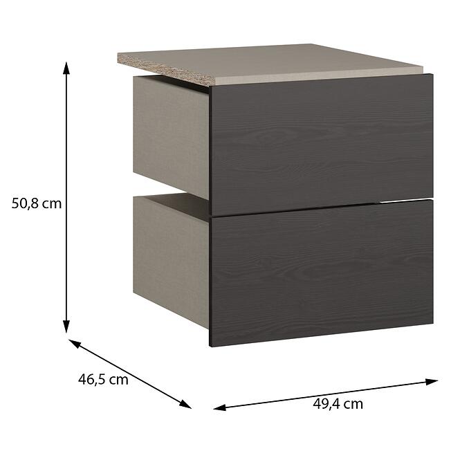 Zásuvky 2 ks Moduklix Do Korpus 49,4 Dub Cabezone,2