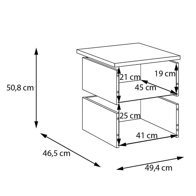 Zásuvky 2 ks Moduklix Do Korpus 49,4 Dub Cabezone,4