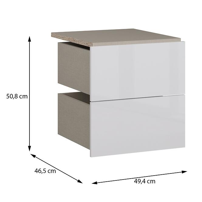 Zásuvky 2 ks Moduklix Do Korpus 49,4 Biely Lesk,2