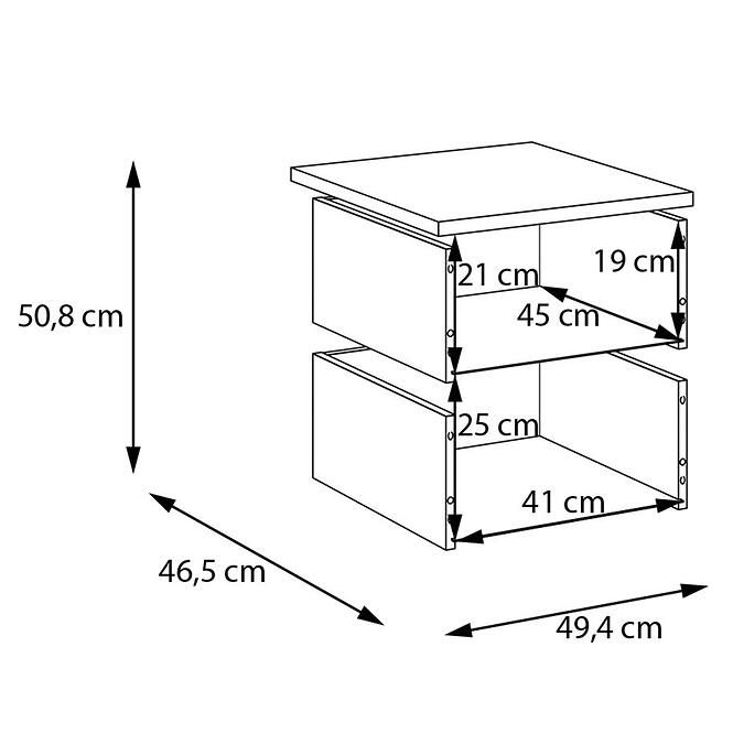 Zásuvky 2 ks Moduklix Do Korpus 49,4 Biely Lesk,4