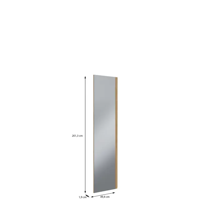 Front Skrine So zrkadlom Moduklix 201,3x49,4  Dub Mauvella,3