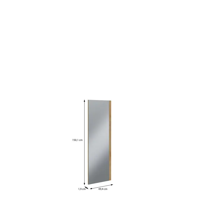 Front Skrine Krátky So zrkadlom Moduklix 150,1x49,4  Dub Mauvella