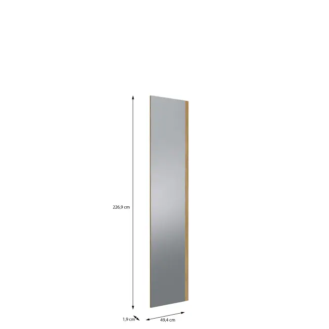 Front Skrine So zrkadlom Moduklix 226,9x49,4 Dub Mauvella