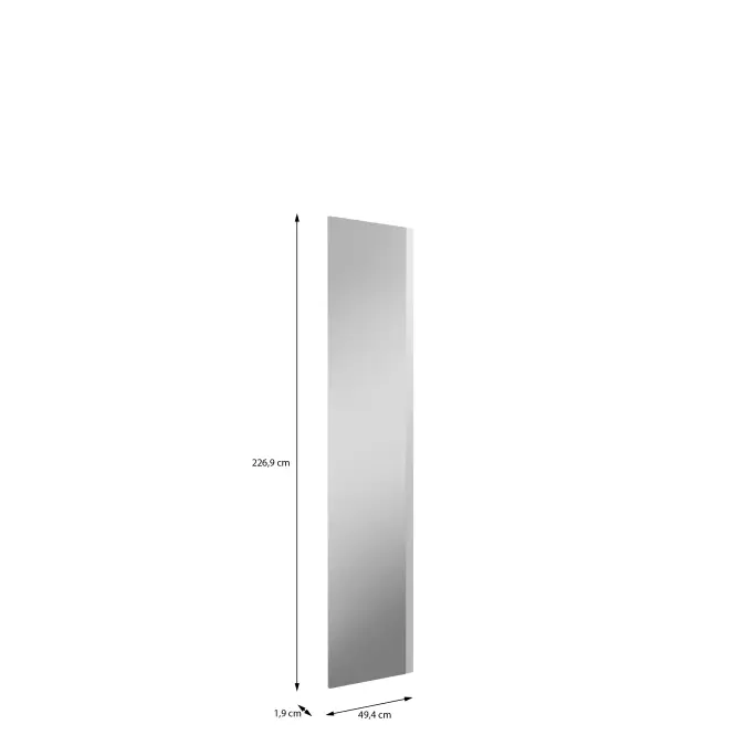 Front Skrine so zrkadlom Moduklix 226,9x49,4  Biely Lesk