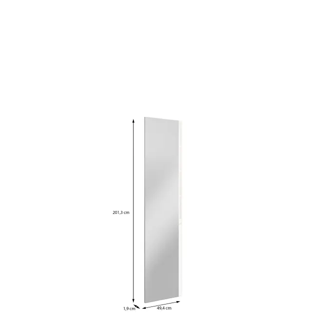 Front Skrine So zrkadlom Moduklix  Biely Lesk,3