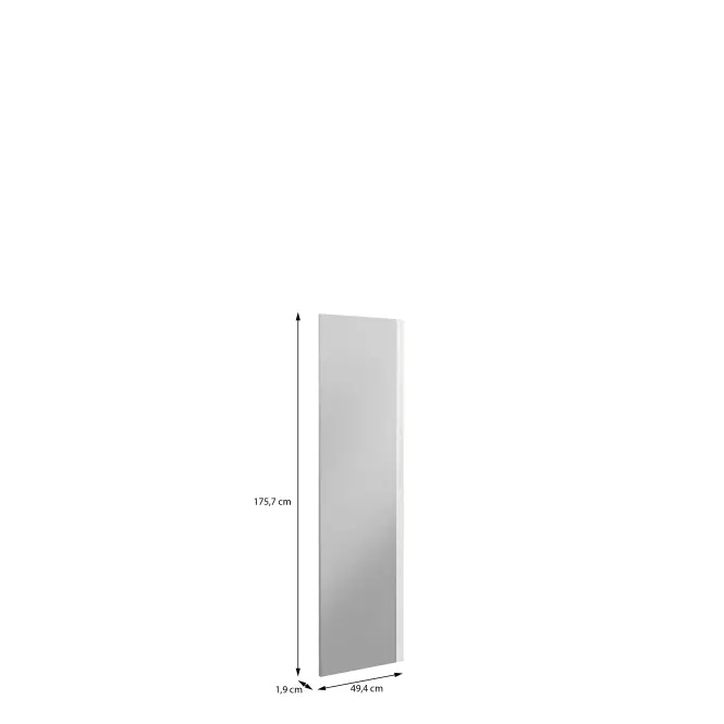 Front Skrine Krátky So zrkadlom Moduklix 175,7x49,4  Biely Lesk