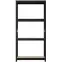 Skladový kovový regál čierna 150x75x30 cm – 4 políc/50 kg