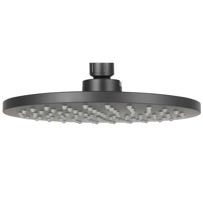 Sprchová hlavica Round Black 20 cm