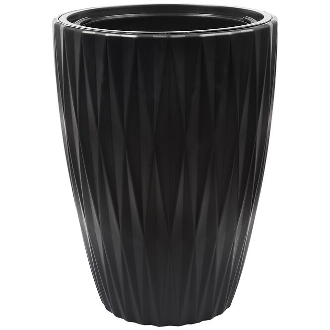 Kvetináč Caro Slim 30 čierna 5820-084