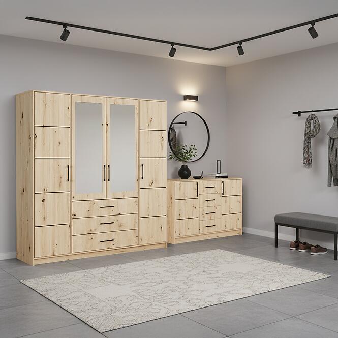 Súprava skriňa Belluno 200 artisan + komoda Belluno 150