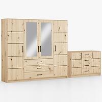 Súprava skriňa Belluno 240 artisan + komoda Belluno 150