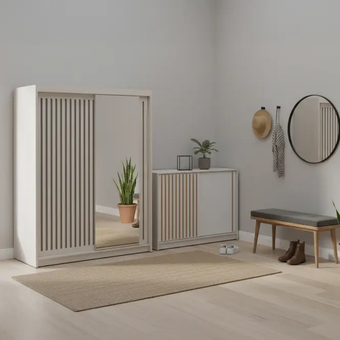 Súprava skriňa Royal 150 biela + komoda Royal 150,3