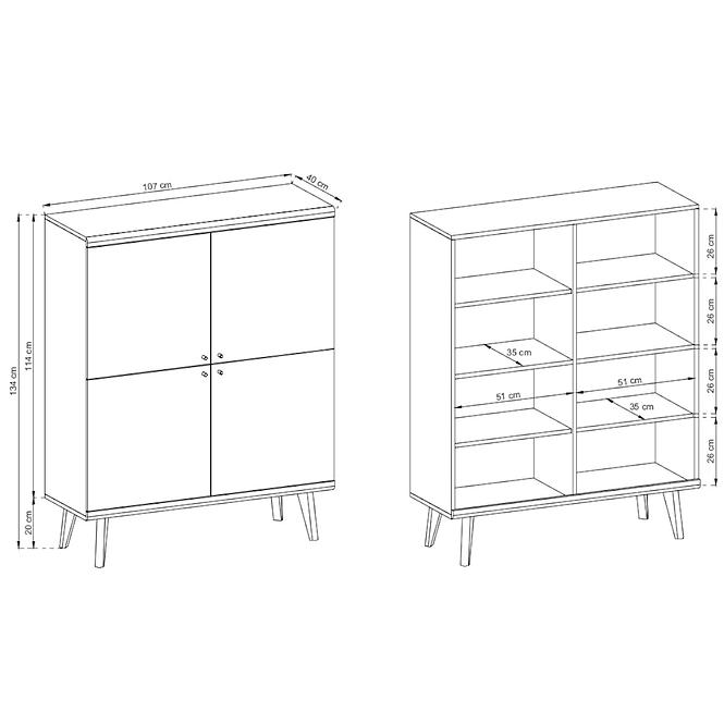 Skrinka Primo  PK107 dub riviera,3