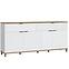 Komoda Plissee PLIK06 4D2S biela alpin/dub grandson