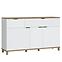 Komoda Plissee PLIK05 3D2S biela alpin/dub grandson