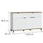 Komoda Plissee PLIK05 3D2S biela alpin/dub grandson,2