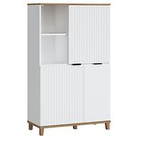 Komoda Plissee PLIK04 3D biela alpin/dub grandson