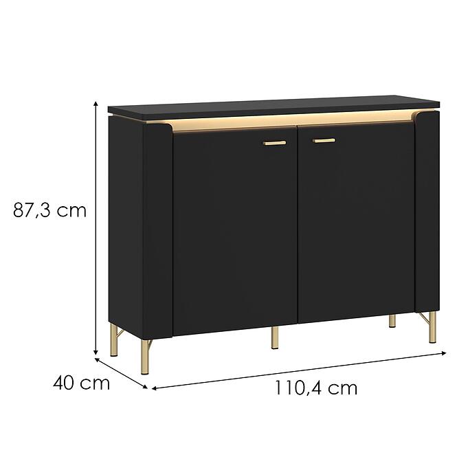 Komoda Norica LAZK01 U114 2D čierna