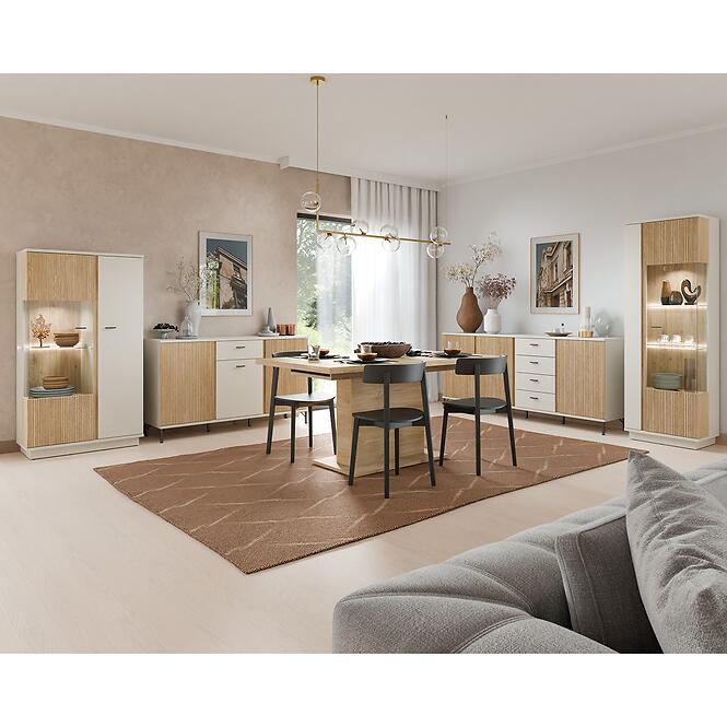 Komoda Mosano LUSK101 3D1S dub cremona/kašmír,6