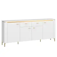 Komoda Lazio LAZK03 U008/U080 4D2S biela/biela alpský