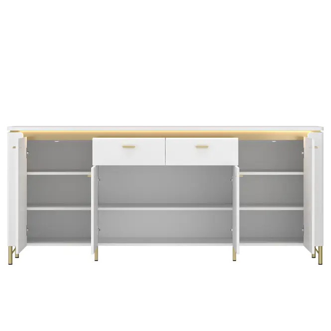 Komoda Lazio LAZK03 U008/U080 4D2S biela/biela alpský,3