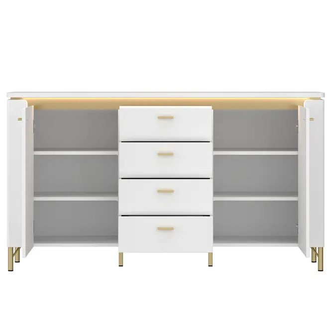 Komoda Lazio LAZK02 U008/U080 2D4S biela/biela alpský,3