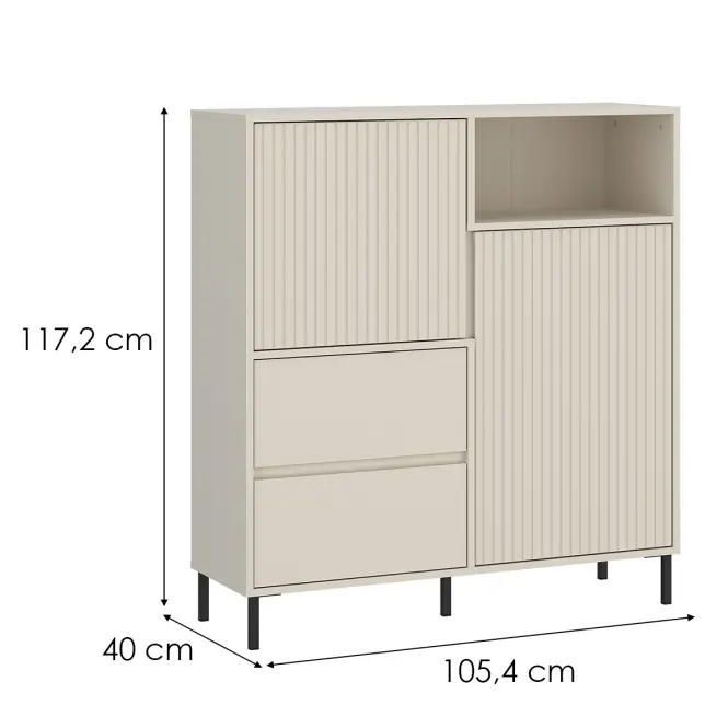 Komoda Avenale AVEK03 U118 2D2S kašmír