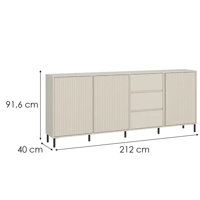 Komoda Avenale AVEK02 U118 3D3S kašmír,2