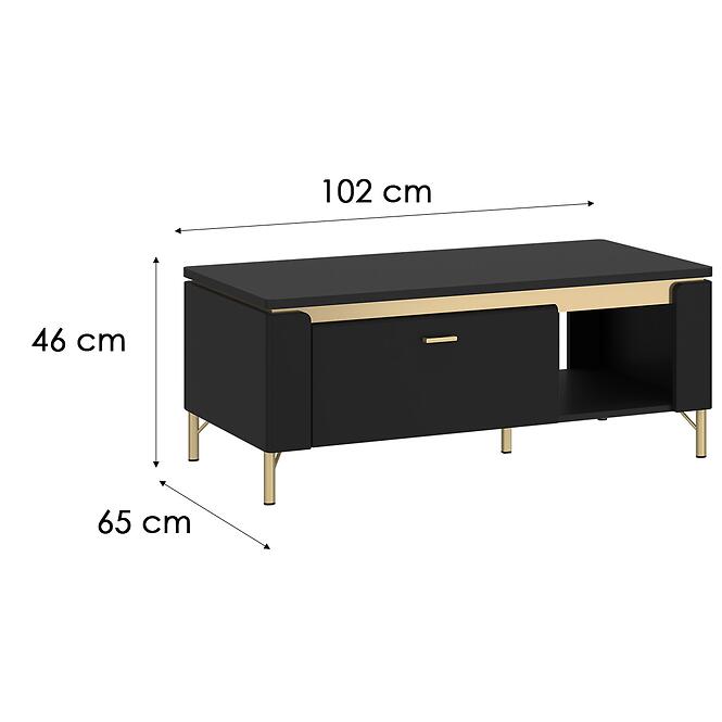 Konferenčný stolík Norica LAZT01 U114 1S čierna,2