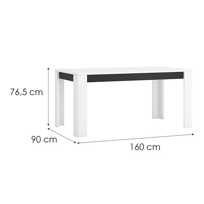 Stôl MWST07 160-200x90 biela,2