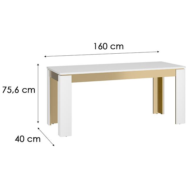 Stôl Lazio LAZT02 U008/U080 160-200 biela alpská,2