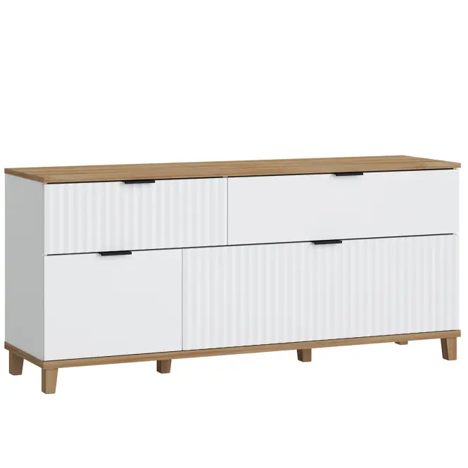 TV stolík Plissee PLIF01 biela alpin