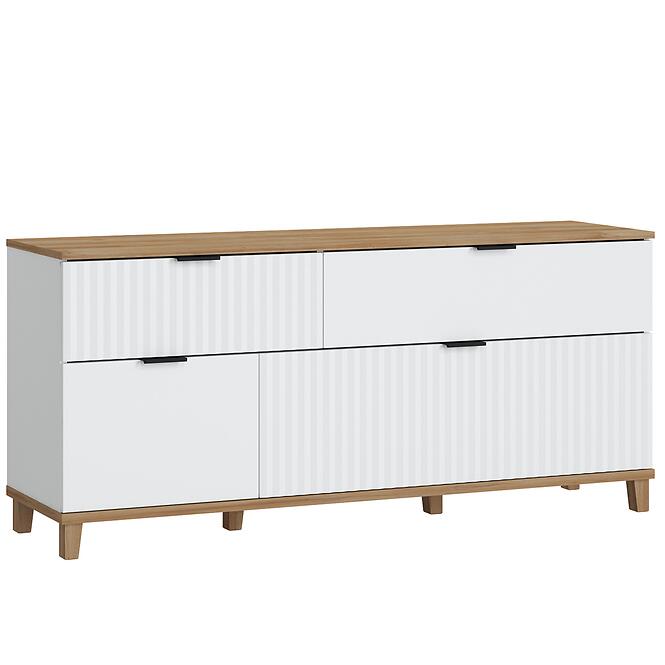 TV stolík Plissee PLIF01 biela alpin