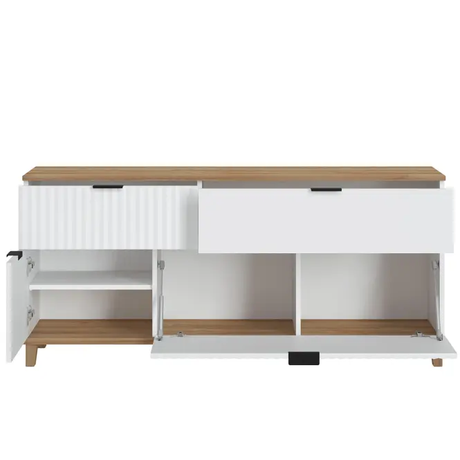 TV stolík Plissee PLIF01 biela alpin