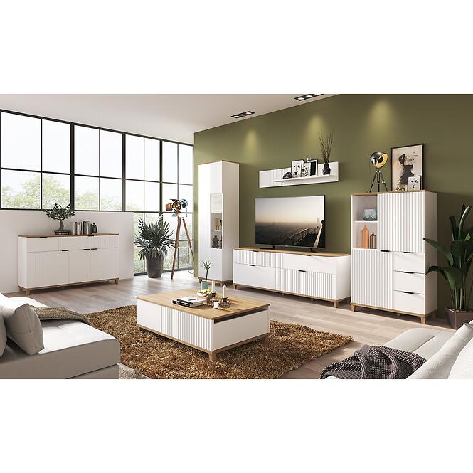 TV stolík Plissee PLIF01 biela alpin,4