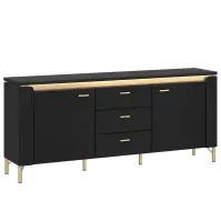 TV stolík Norica LAZF01 U114 2D3S čierna