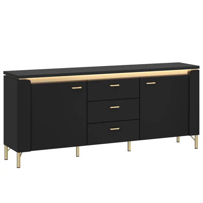 TV stolík Norica LAZF01 U114 2D3S čierna