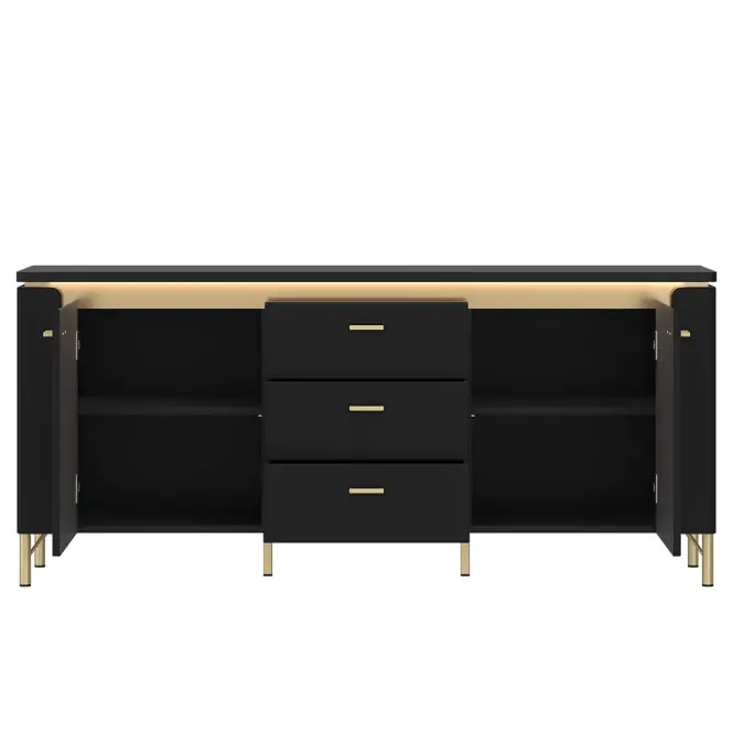 TV stolík Norica LAZF01 U114 2D3S čierna